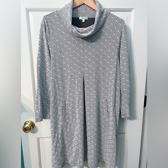 Tyler Böe Kim Dress Greek Key Graphite - Picture 2 of 7